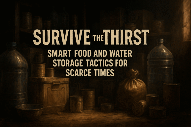 Survive the Thirst: Smart Food and Water Storage Tactics for Scarce Times
