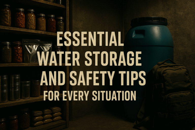 Essential Water Storage and Safety Tips for Every Situation