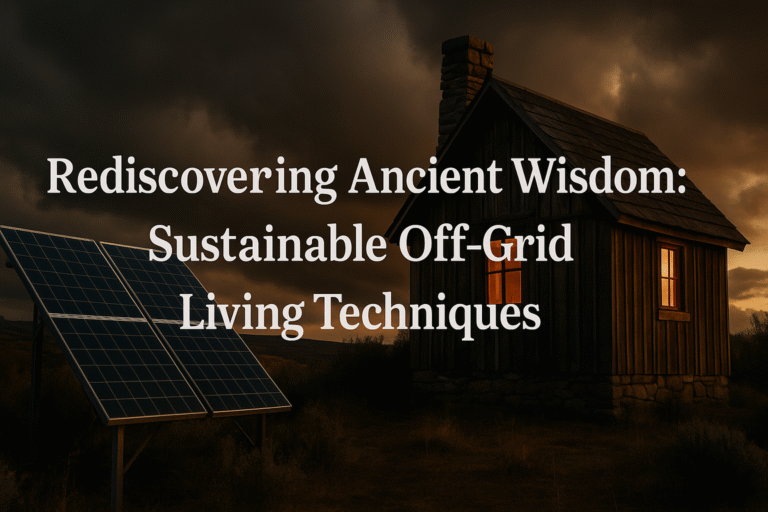 Rediscovering Ancient Wisdom: Sustainable Off-Grid Living Techniques