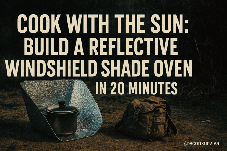 Cook with the sun: build a reflective windshield shade oven in 20 minutes