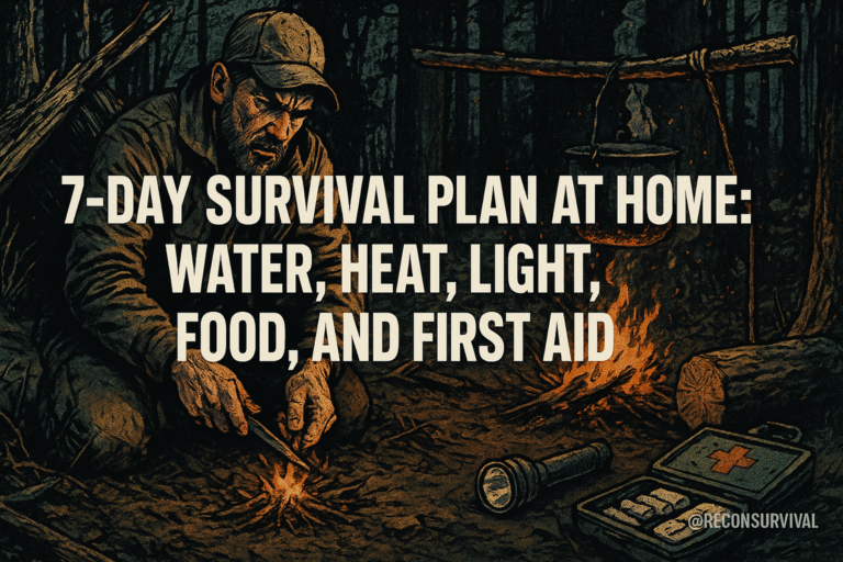 7-Day Survival Plan at Home: Water, Heat, Light, Food, and First Aid