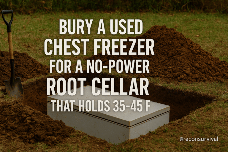 Bury a Used Chest Freezer for a No-Power Root Cellar That Holds 35-45 F