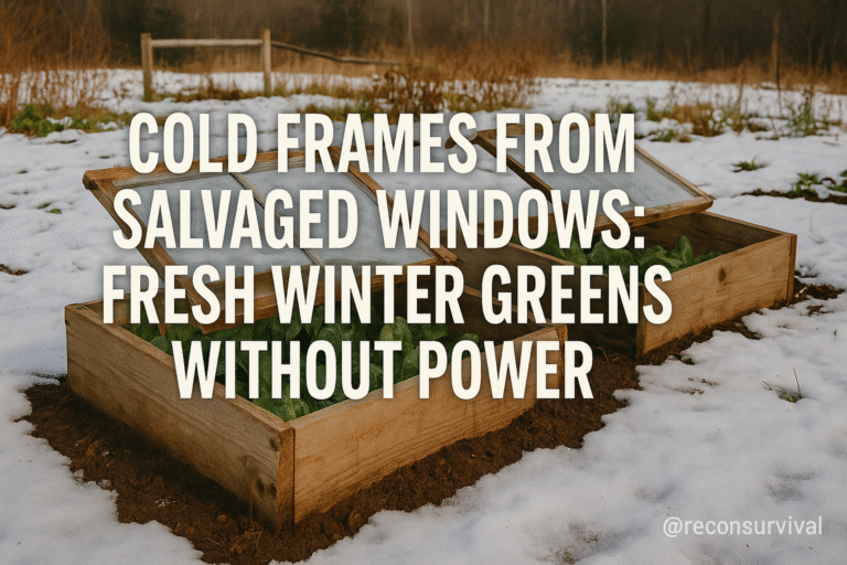 Cold Frames From Salvaged Windows: Fresh Winter Greens Without Power