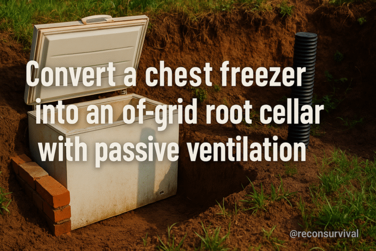 Convert a chest freezer into an off-grid root cellar with passive ventilation