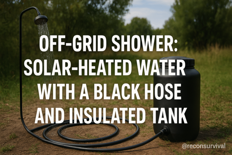 Off-Grid Shower: Solar-Heated Water With a Black Hose and Insulated Tank