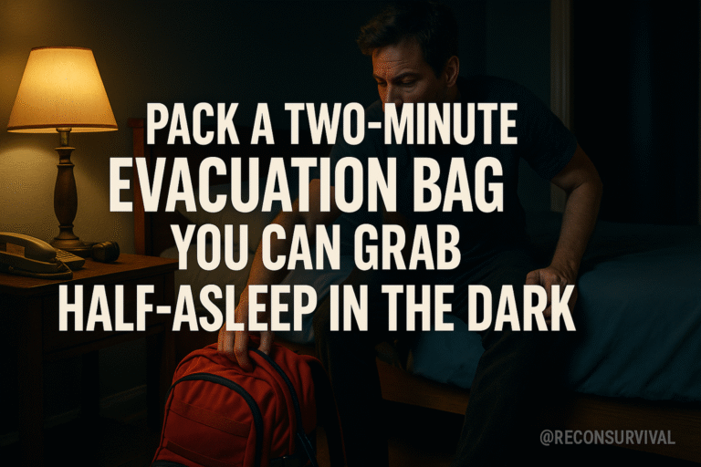 Pack a Two-Minute Evacuation Bag You Can Grab Half-Asleep in the Dark