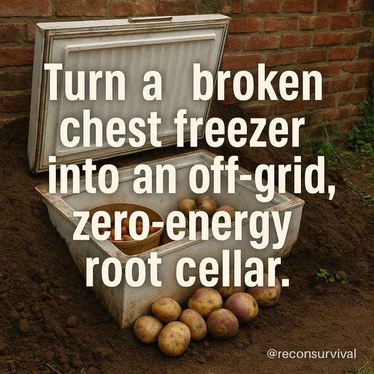 Turn a broken chest freezer into an off-grid, zero-energy root cellar.