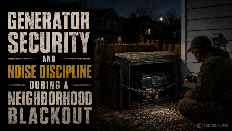 Generator Security and Noise Discipline During a Neighborhood Blackout