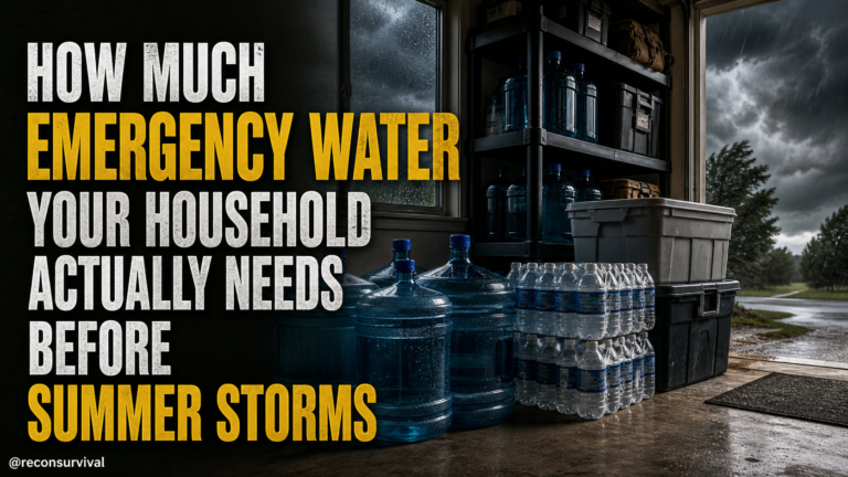 How Much Emergency Water Your Household Actually Needs Before Summer Storms