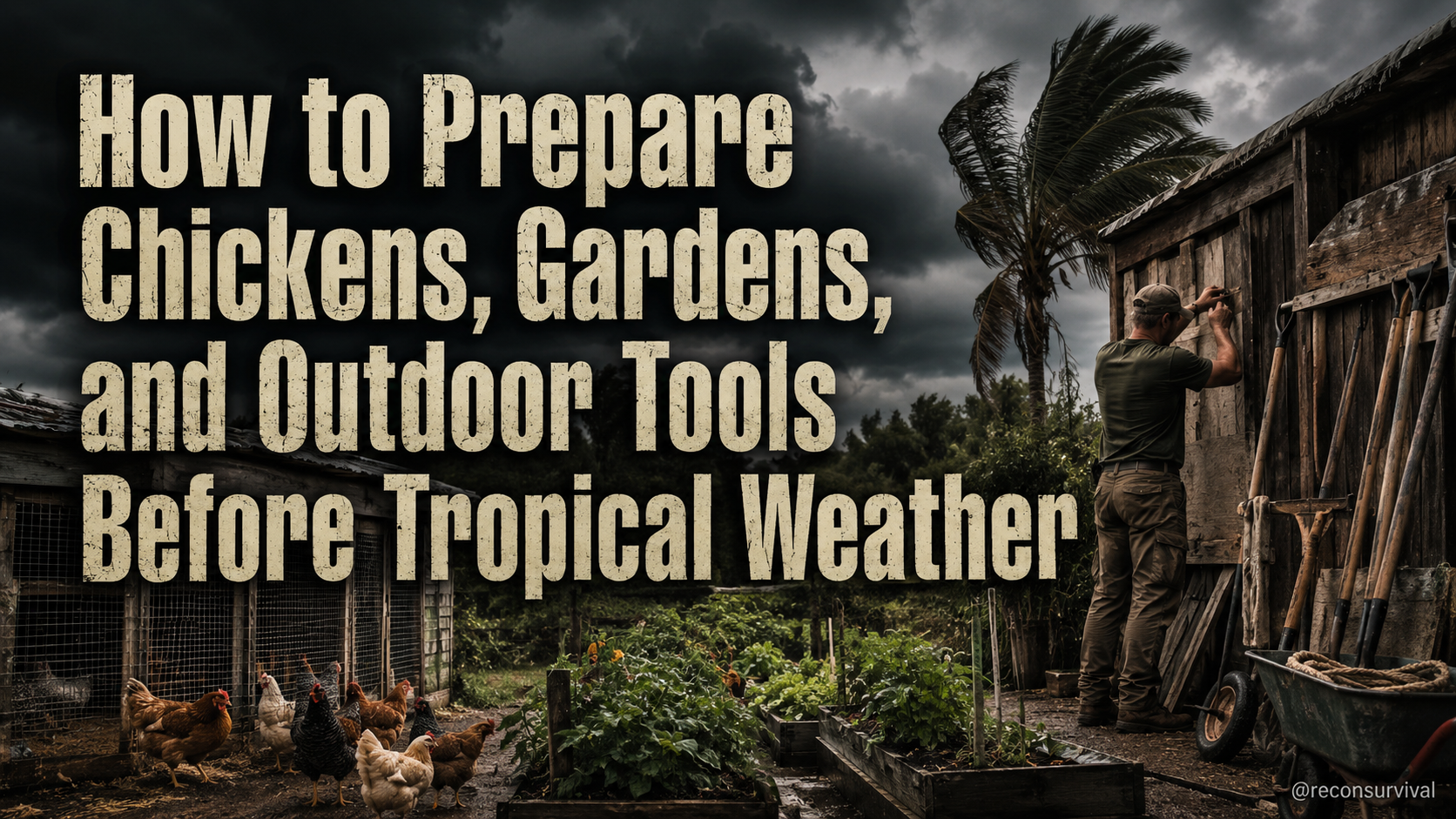 How to Prepare Chickens, Gardens, and Outdoor Tools Before Tropical Weather