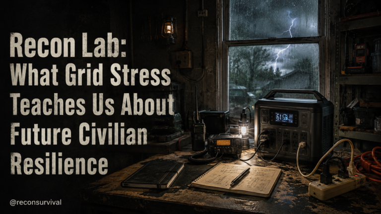 Recon Lab: What Grid Stress Teaches Us About Future Civilian Resilience