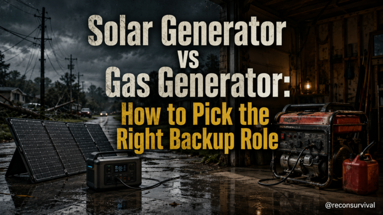 Solar Generator vs Gas Generator: How to Pick the Right Backup Role