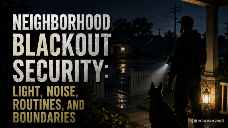 Neighborhood Blackout Security: Light, Noise, Routines, and Boundaries