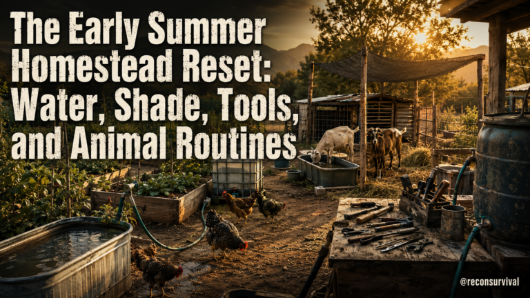 The Early Summer Homestead Reset: Water, Shade, Tools, and Animal Routines