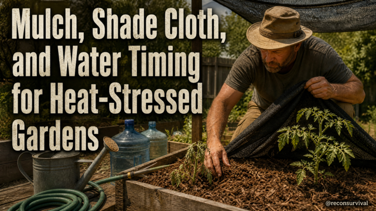 Mulch, Shade Cloth, and Water Timing for Heat-Stressed Gardens