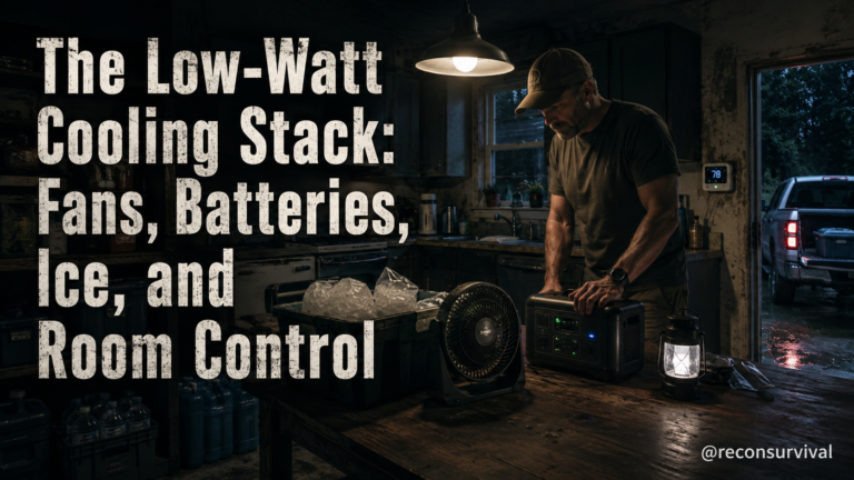 The Low-Watt Cooling Stack: Fans, Batteries, Ice, and Room Control