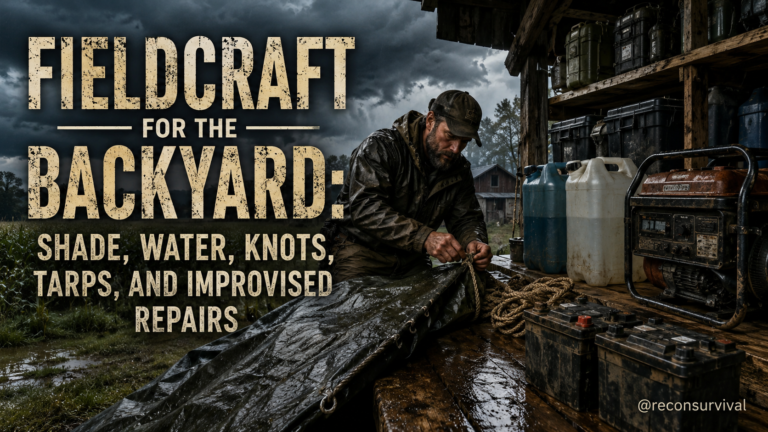 Fieldcraft for the Backyard: Shade, Water, Knots, Tarps, and Improvised Repairs