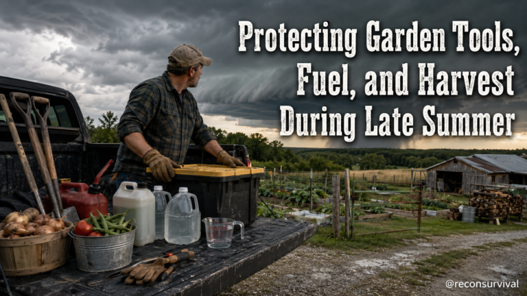 Protecting Garden Tools, Fuel, and Harvest During Late Summer