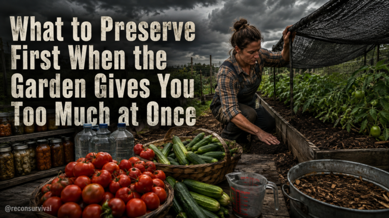 What to Preserve First When the Garden Gives You Too Much at Once