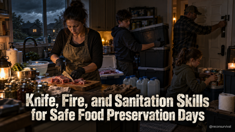 Knife, Fire, and Sanitation Skills for Safe Food Preservation Days