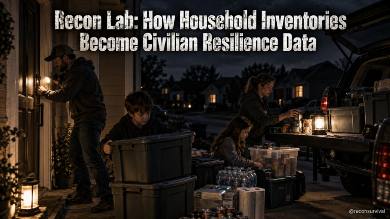 Recon Lab: How Household Inventories Become Civilian Resilience Data